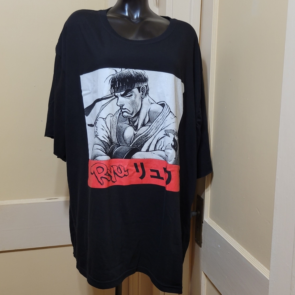 Street fighter tee Shirt manga shirt Anime Ryu graphic Mens 3xl